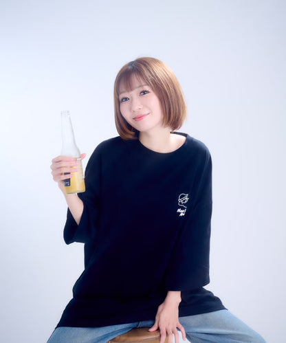 【半袖】『昼から呑んだくれ』back print T-shirt（black）
