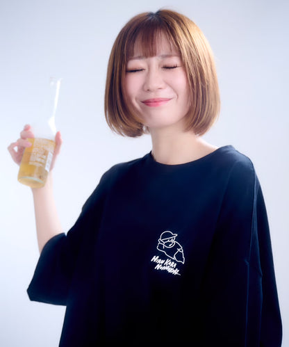 【半袖】『昼から呑んだくれ』back print T-shirt（black）