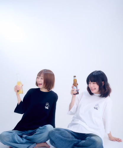 【半袖】『昼から呑んだくれ』back print T-shirt（black）