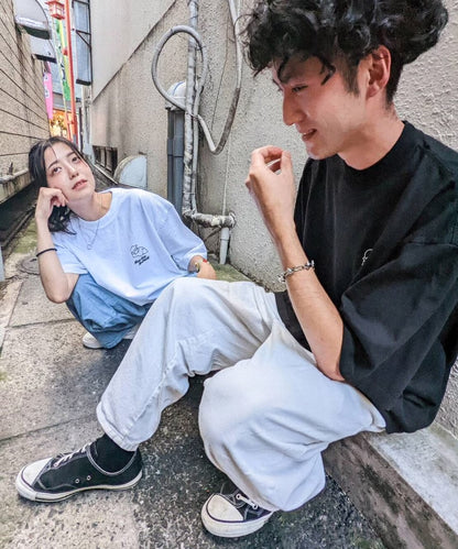 【半袖】『昼から呑んだくれ』back print T-shirt（white）